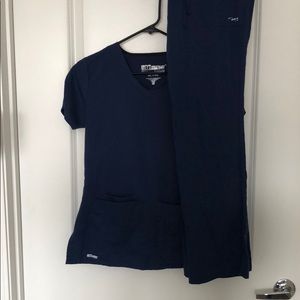 Greys anatomy navy scrubs SET